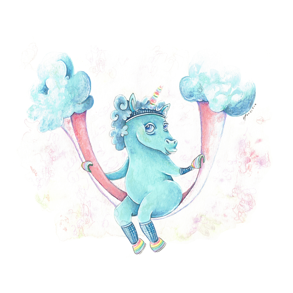 Carte de souhaits - Licorne
