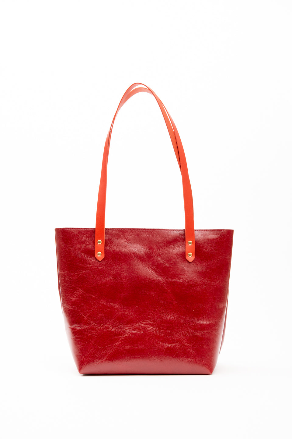 Minimalist leather tote bag models FLORENCE and FIRENZE