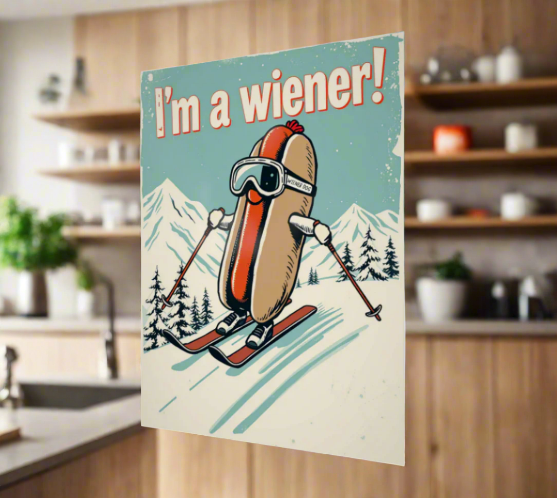 Affiche Je suis un hot-dog wiener Ski