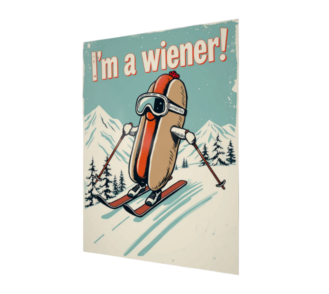 Affiche Je suis un hot-dog wiener Ski