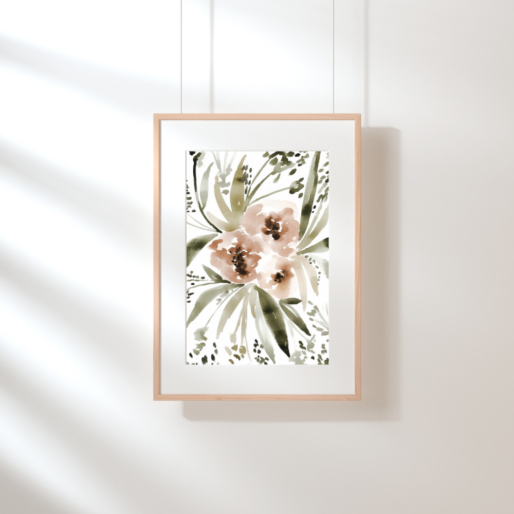 Aquarelle imprimée - Floral Abstrait 2