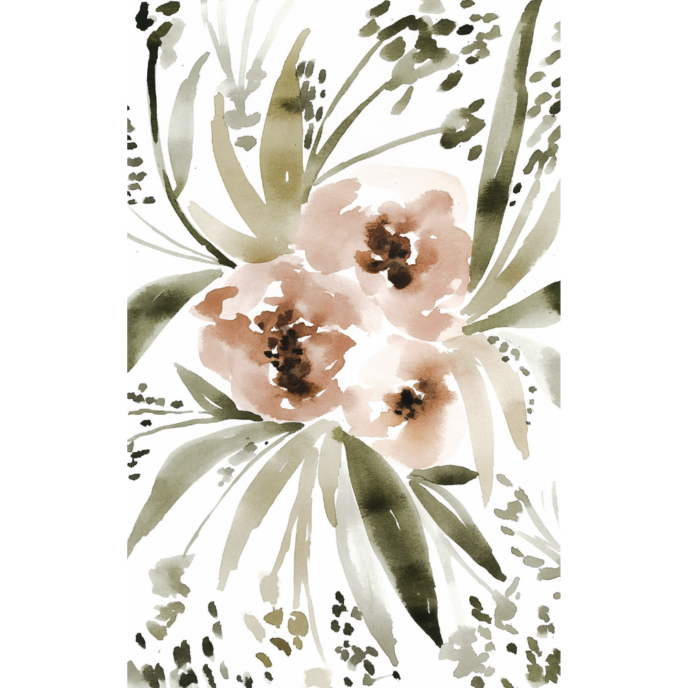 Aquarelle imprimée - Floral Abstrait 2