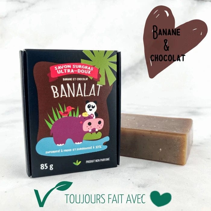 BANALAT - Savon pour le corps pour enfant - Banane et chocolat