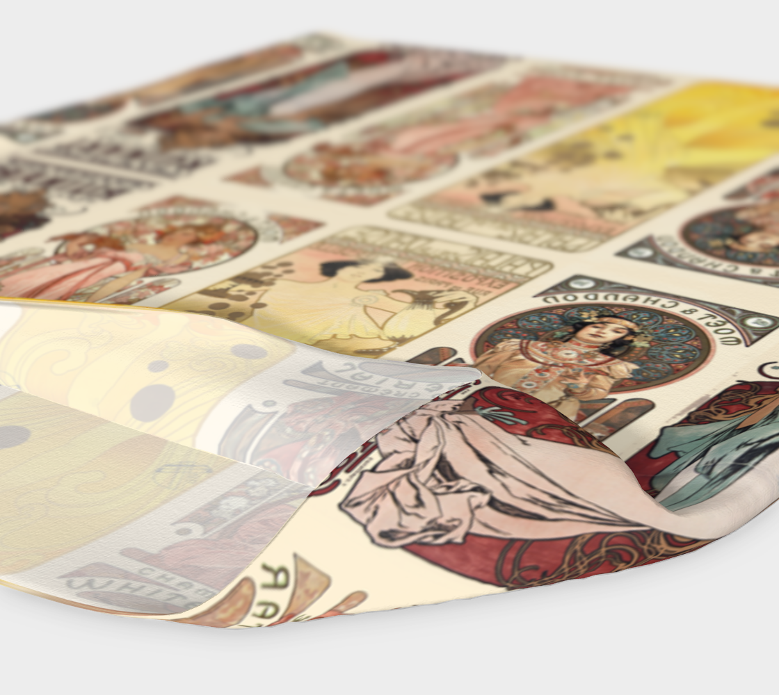 Bandeau ou foulard en collage d'art vintage déesse