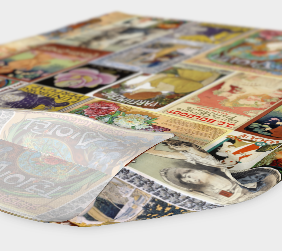 Bandeau ou foulard en collage d'art vintage parfumé