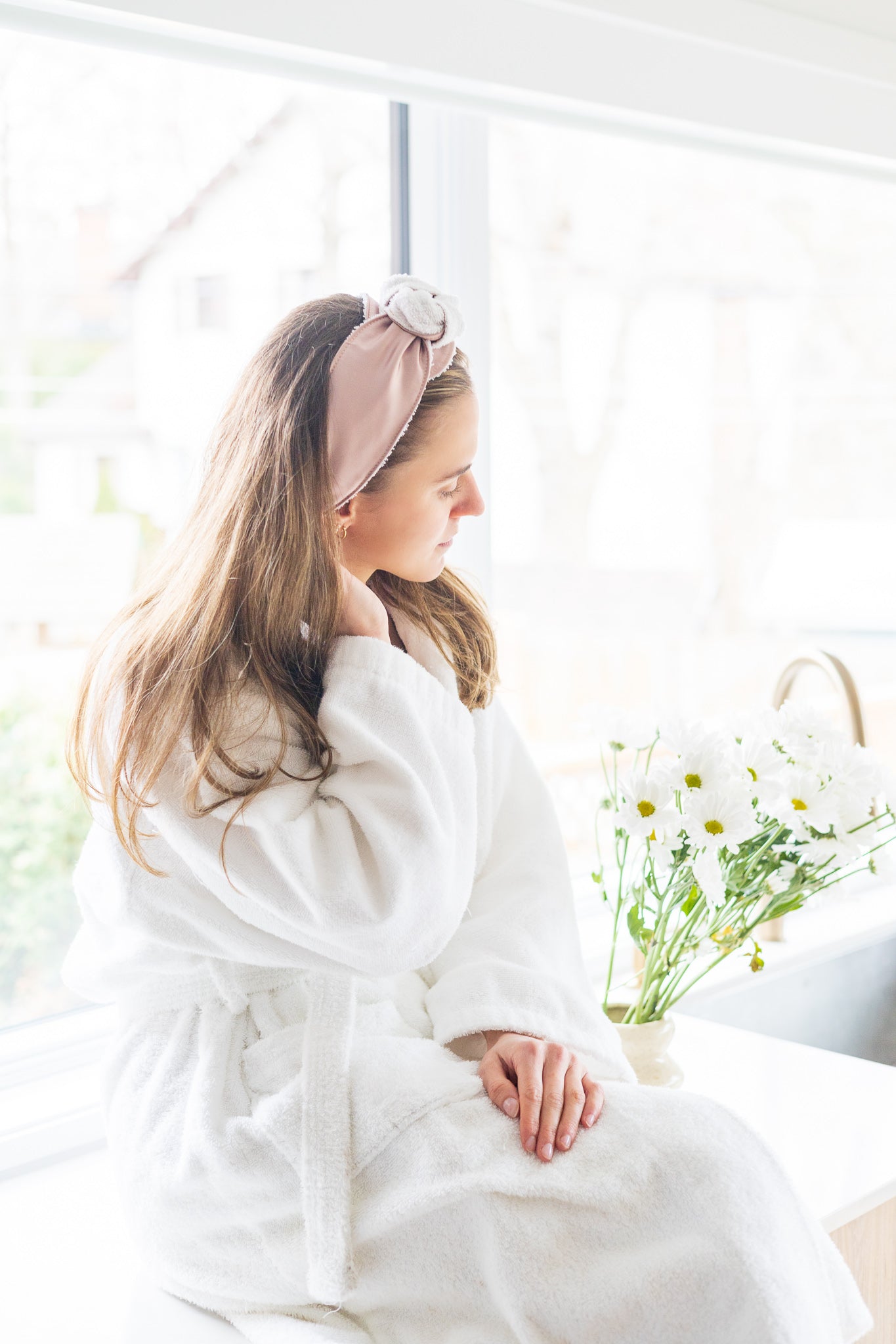 Bandeau pour prendre soin de soi (stock)