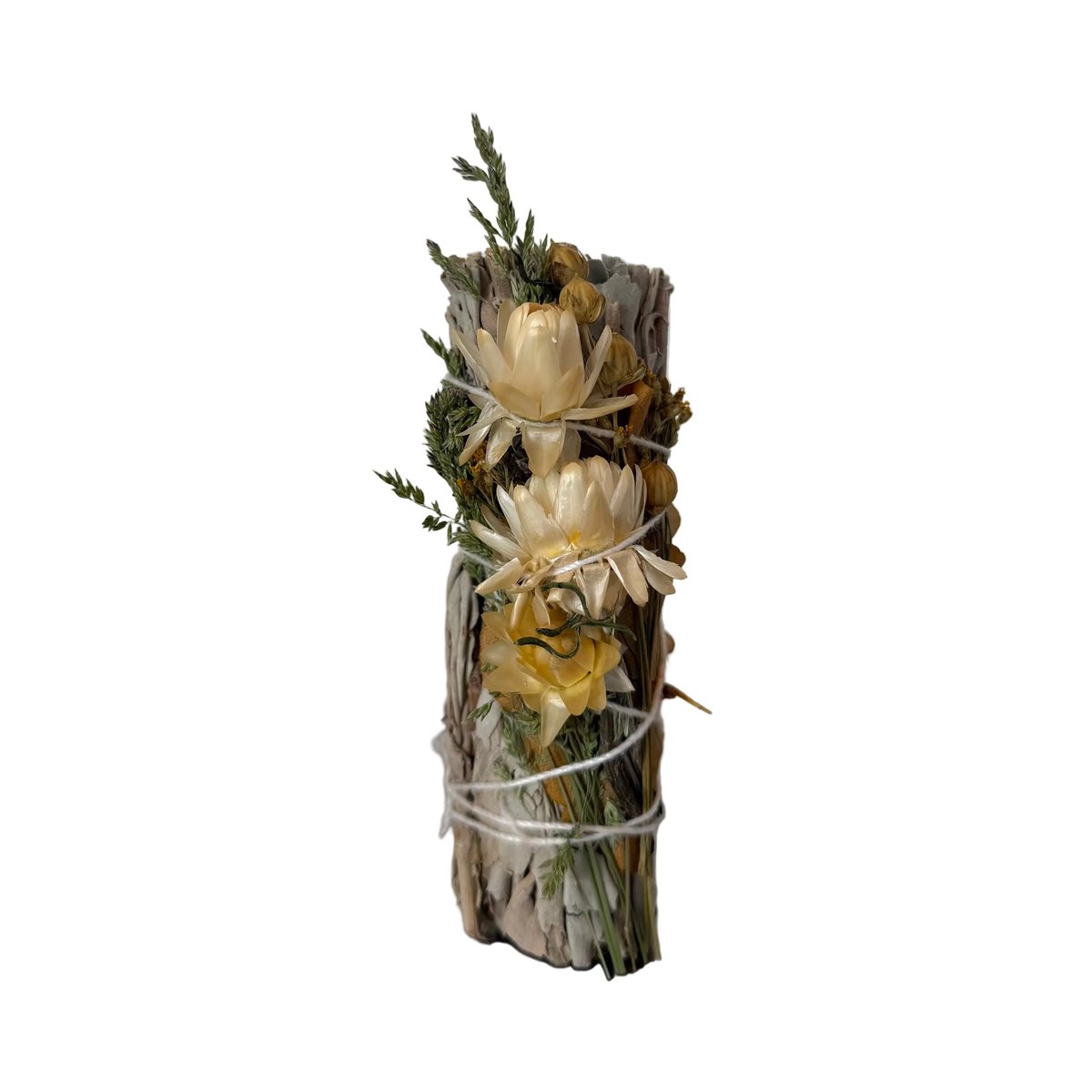 Bâton de sauge blanche | Immortelles + linen