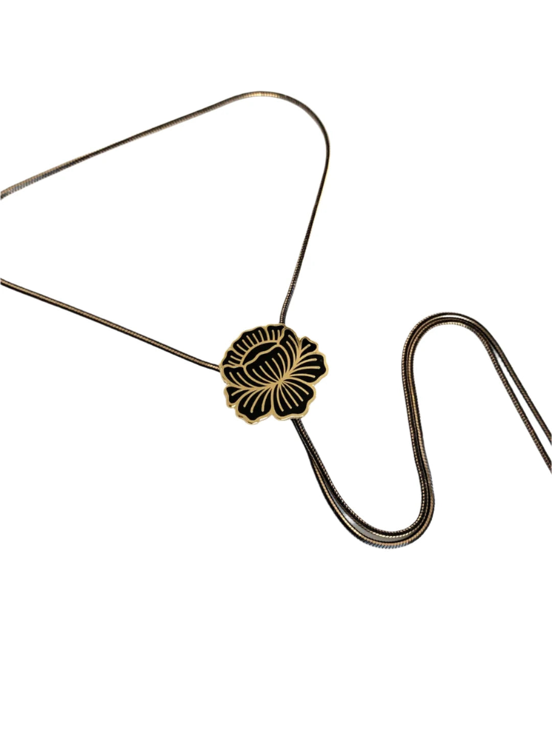 Bolo Tie - Fleur Dorée