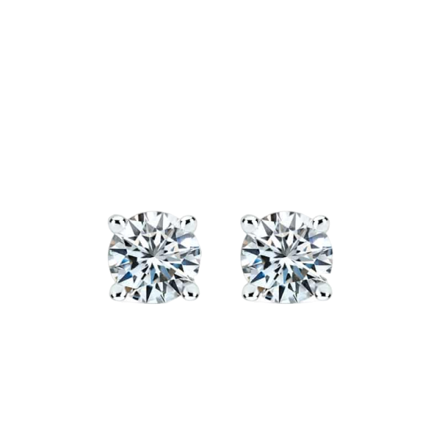 Boucles d'oreilles à diamant de laboratoire - 4 griffes