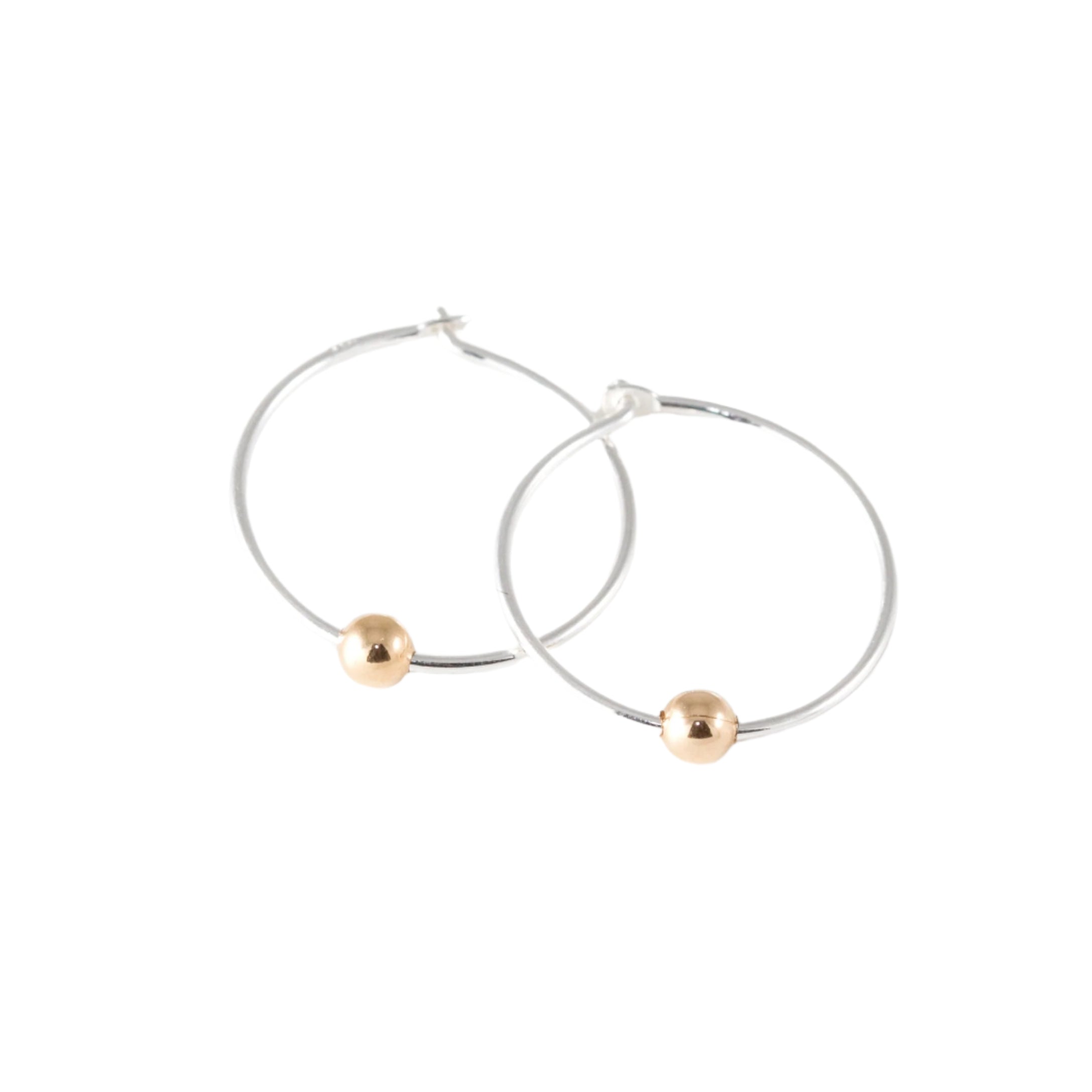 Boucles d'oreilles anneaux dormeuses 16mm – Argent – Petit