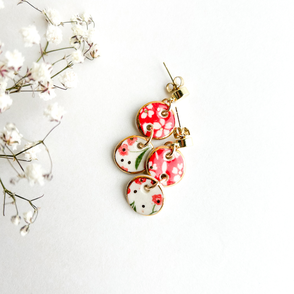 Boucles d'oreilles en céramique - WAM 0007