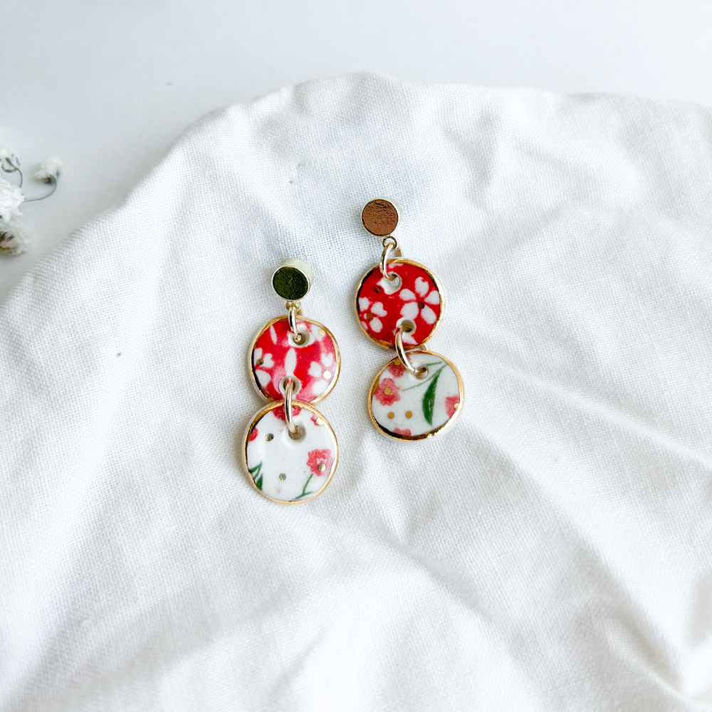 Boucles d'oreilles en céramique - WAM 0007