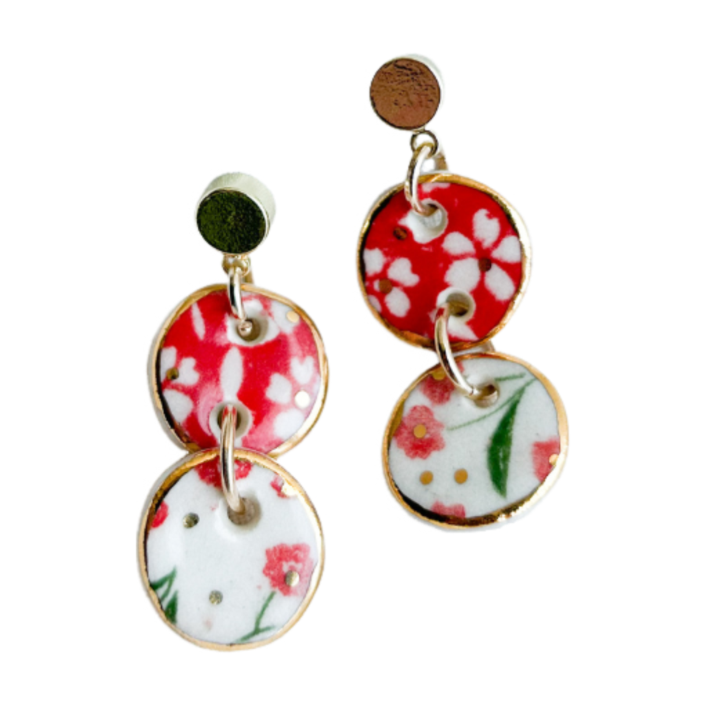 Boucles d'oreilles en céramique - WAM 0007