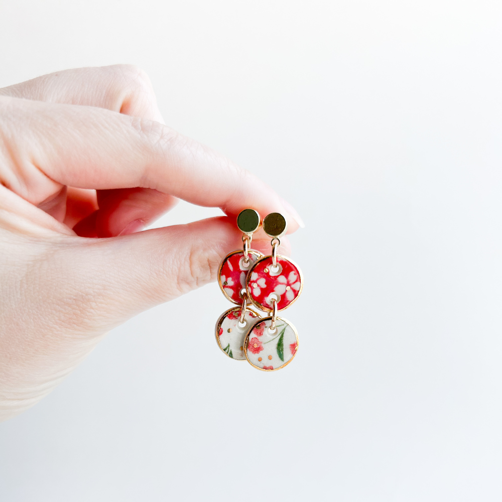 Boucles d'oreilles en céramique - WAM 0007