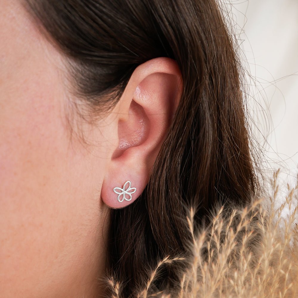 Boucles d'oreilles marguerite - Argent