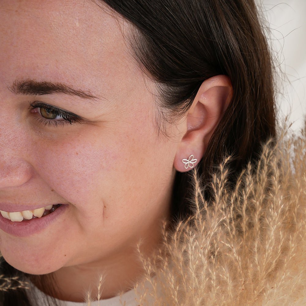 Boucles d'oreilles marguerite - Argent