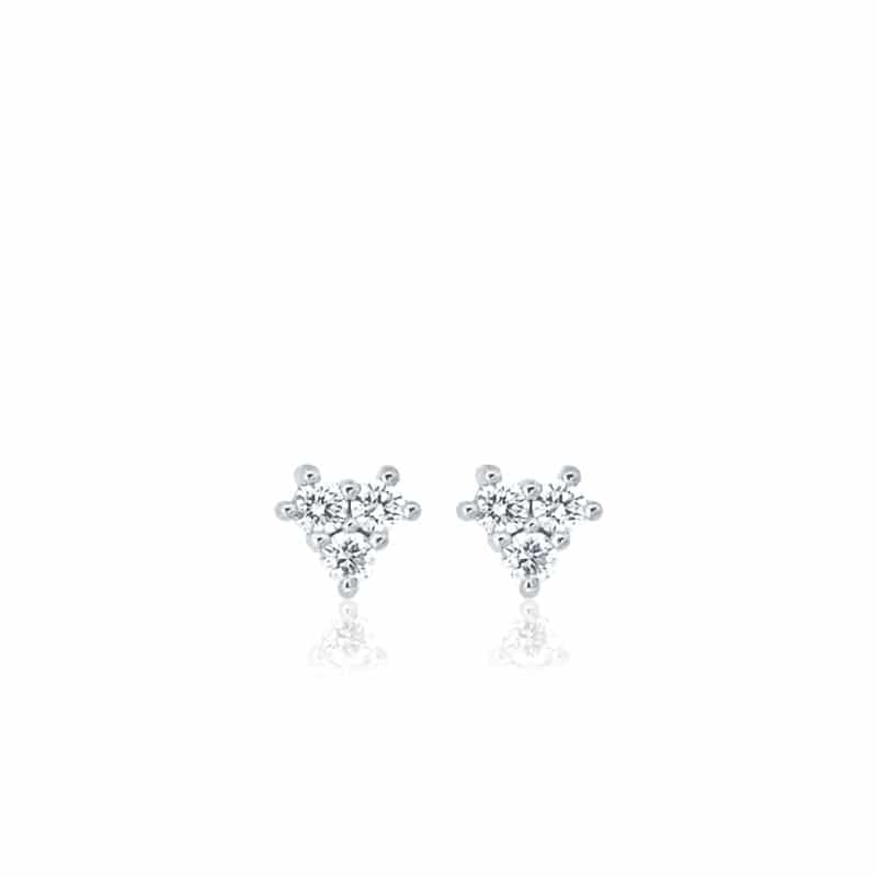Boucles D'Oreilles trio de Diamants