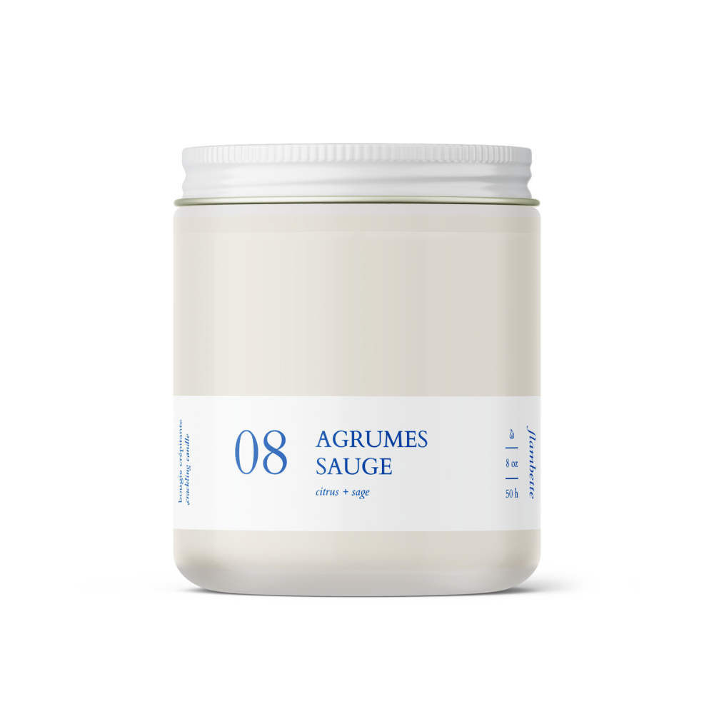 Bougie crépitante - Agrumes + Sauge