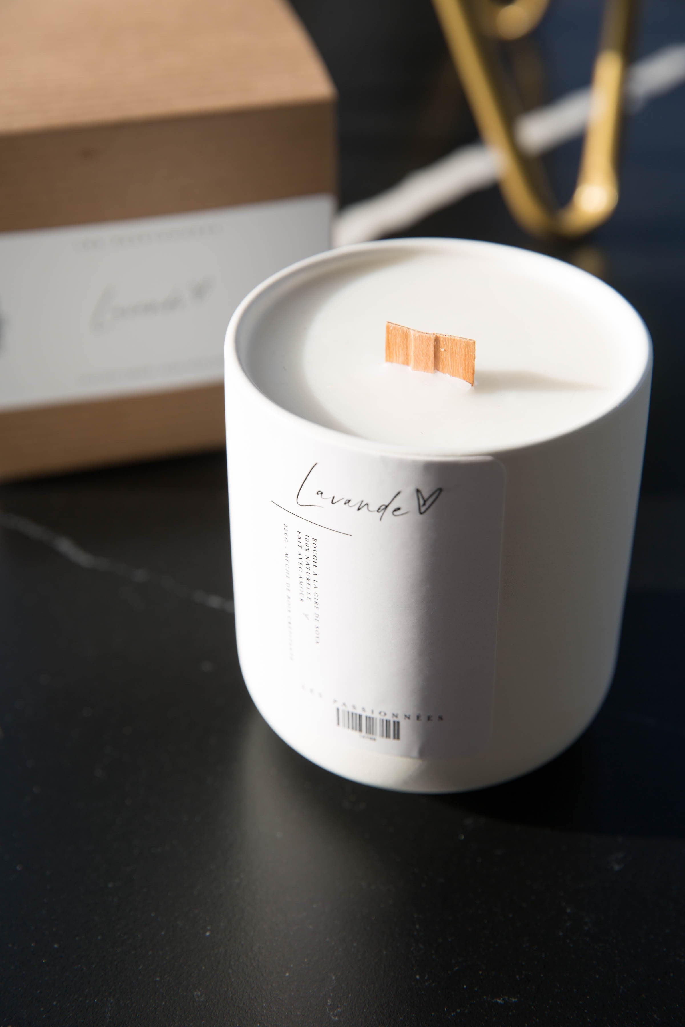 Bougie de soya - Rechargeable - Lavande