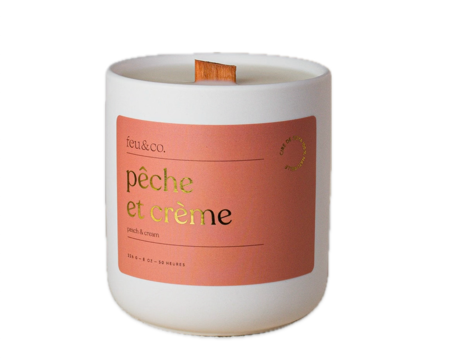 Bougie - Pêche et crème