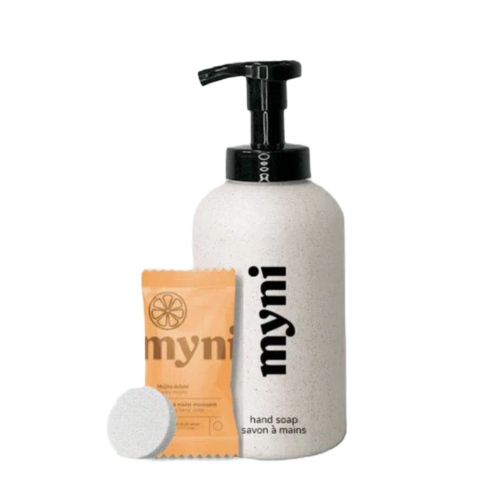 Bouteille en paille de blé - Savon à mains moussant