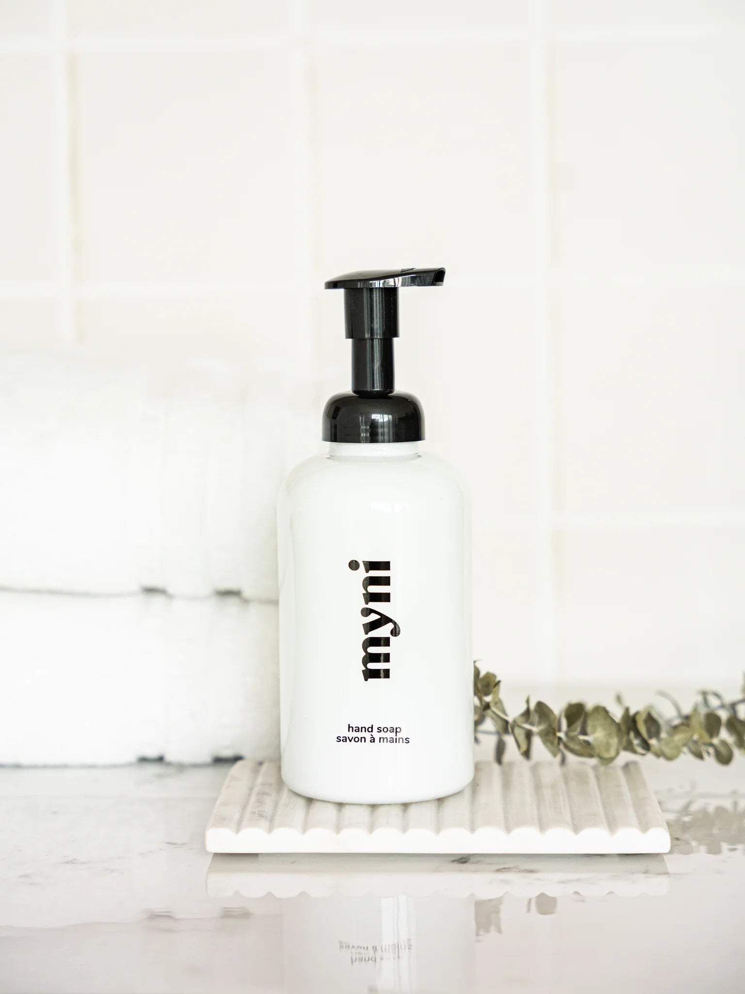 Bouteille en verre - Savon à mains moussant