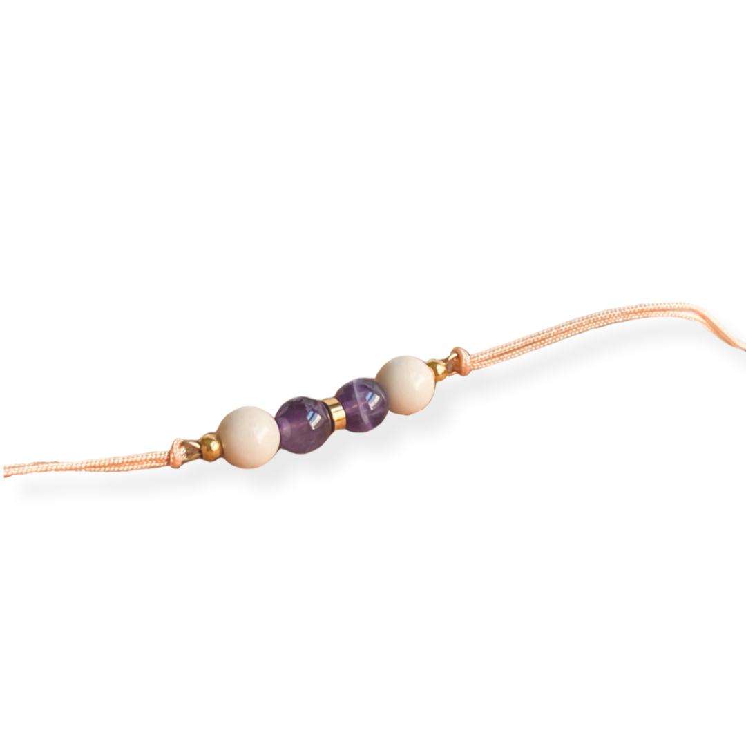 Bracelet cordon - Améthyste