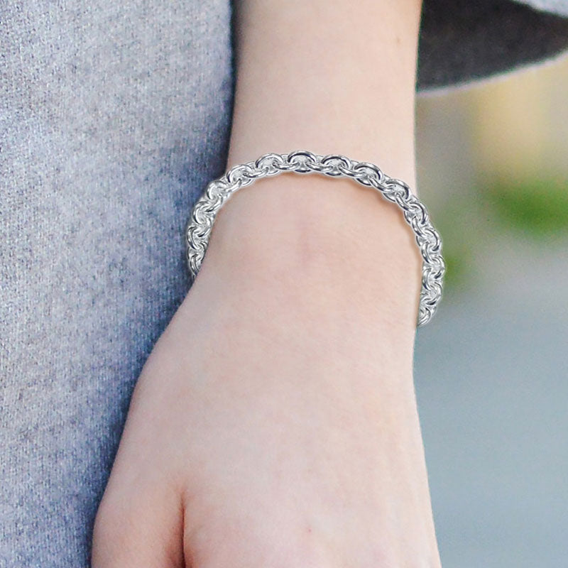 Bracelet Gros Maillons en Argent