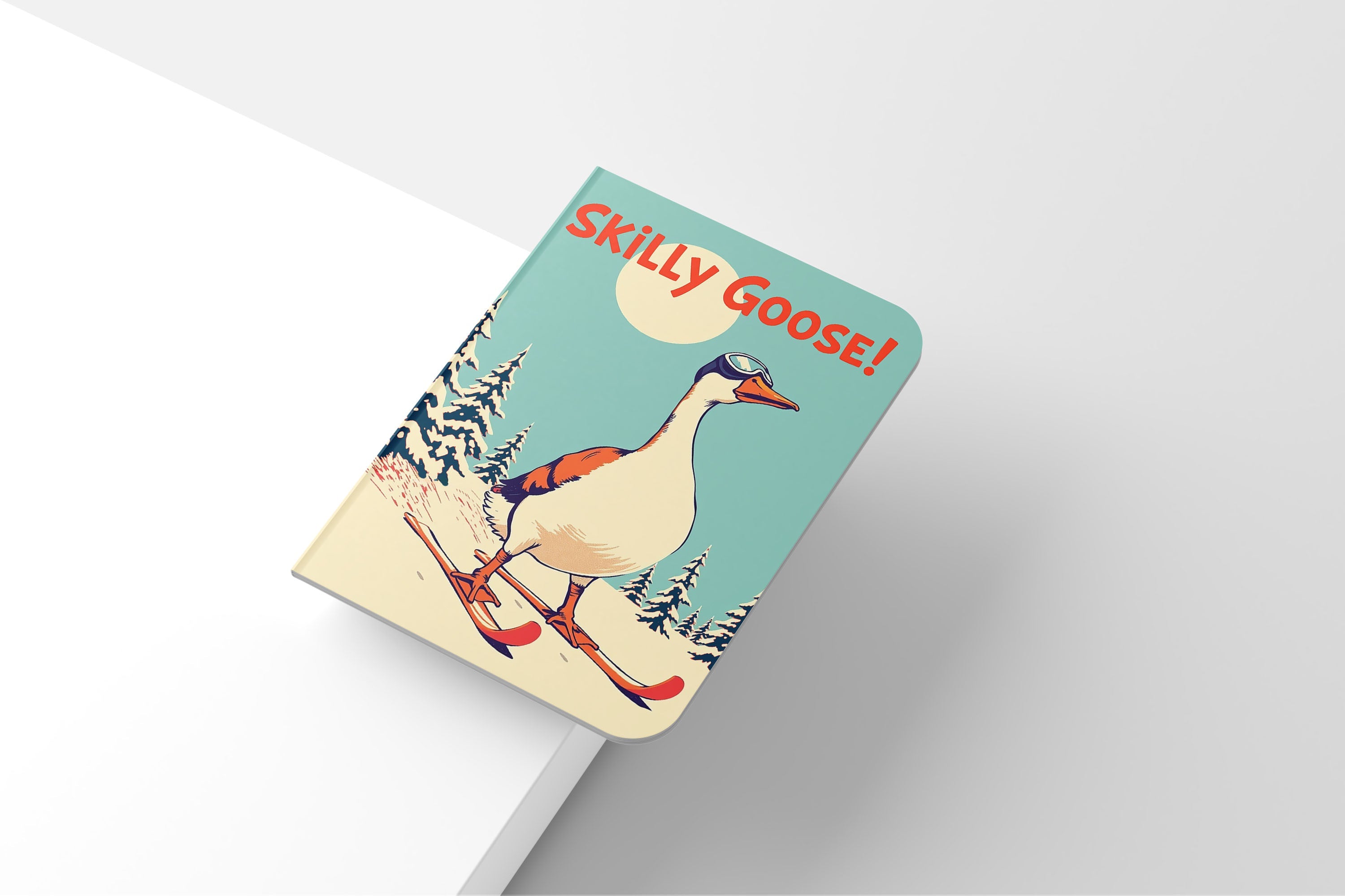 Carnet de notes sur le thème du ski Silly Goose