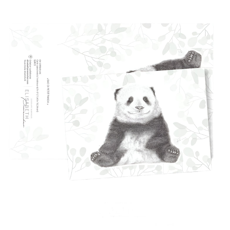 Carte de souhaits - Bao Di petit panda