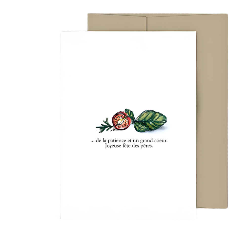 Carte de souhaits - Fête des pères - BBQ Fourchette & Viande