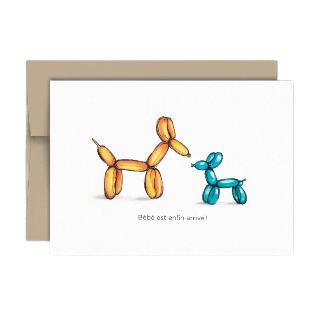 Carte de souhaits - Naissance - Ballons