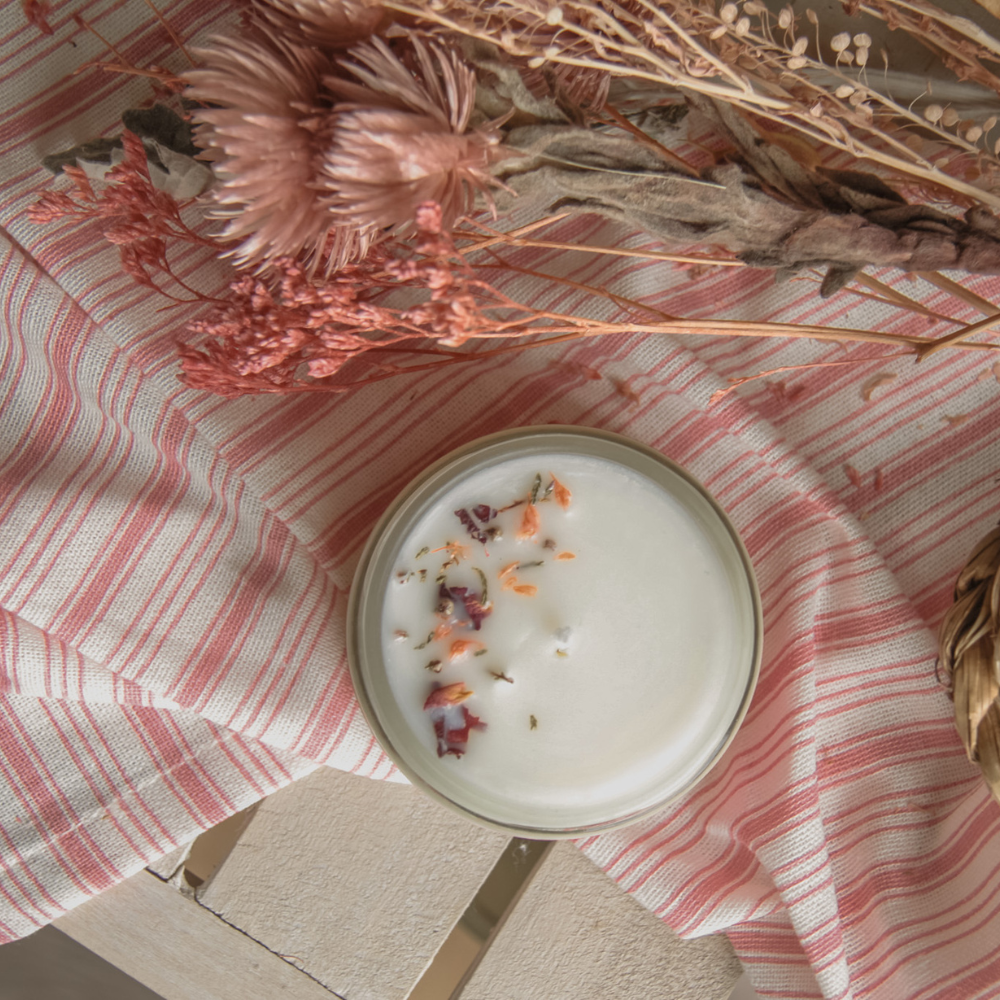 Chandelle Moment dans les fleurs - Hibiscus & fleur de cerisier