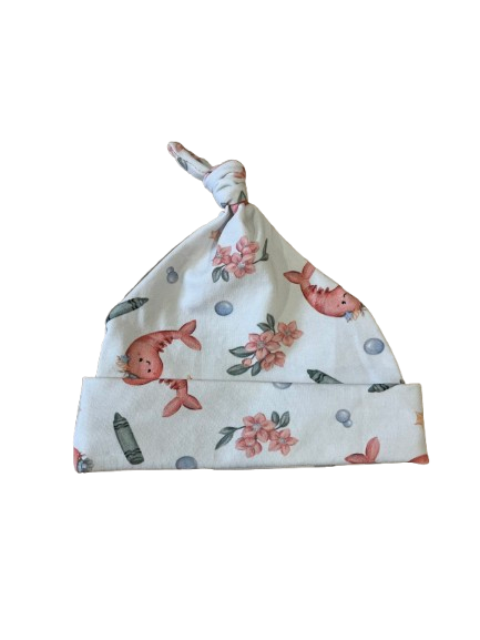 Chapeau à motifs de crevettes et crayons