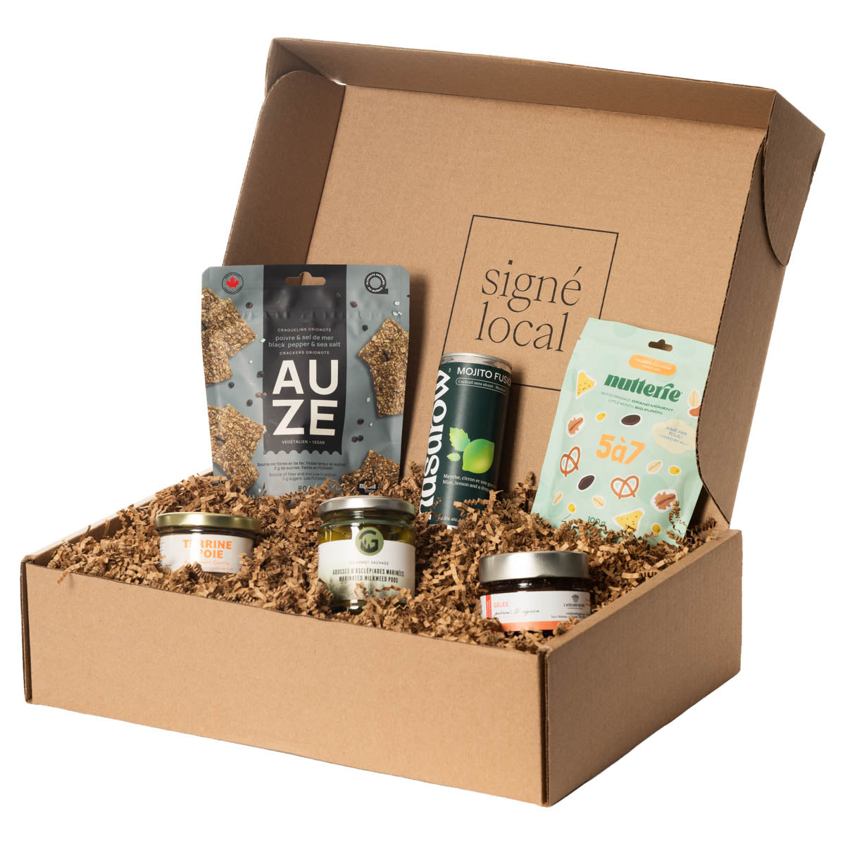 Coffret Apéro, coffret cadeau québécois de Signé Local