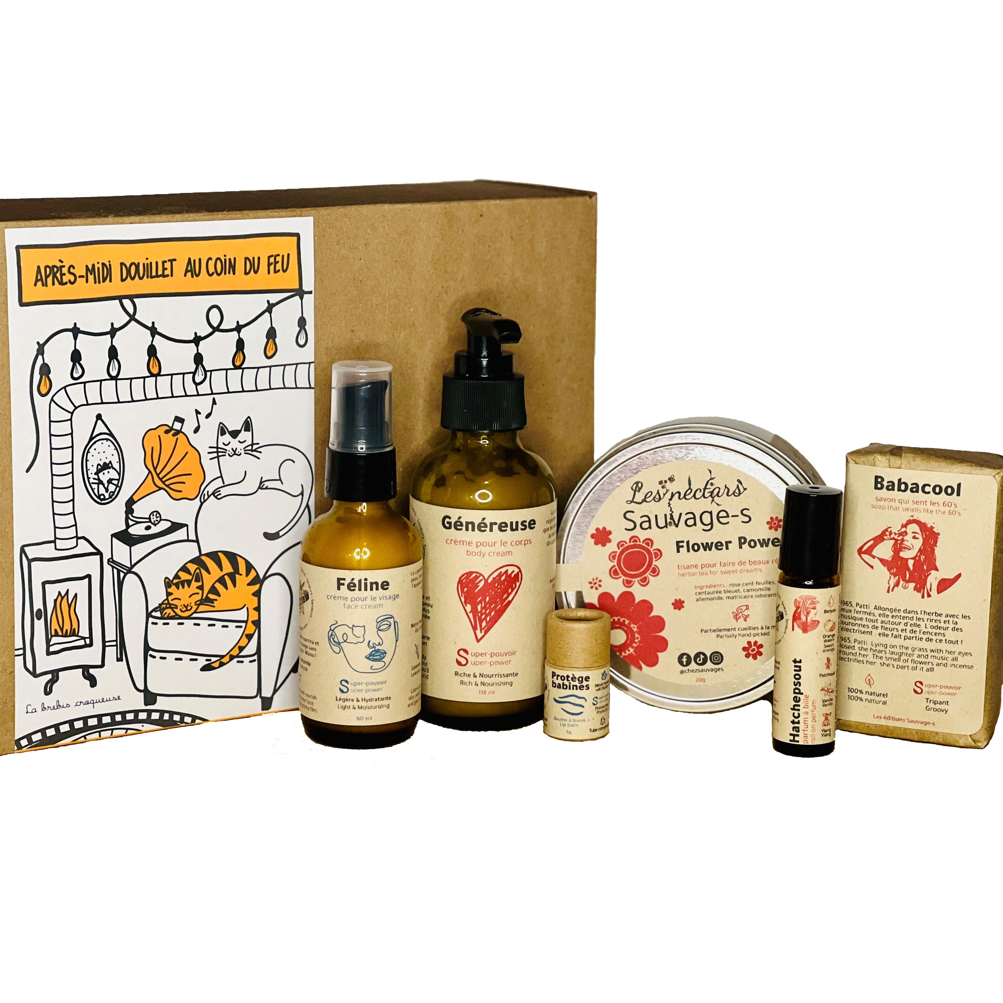 Coffret cocooning pour ronronner - Après-midi douillet au coin du feu