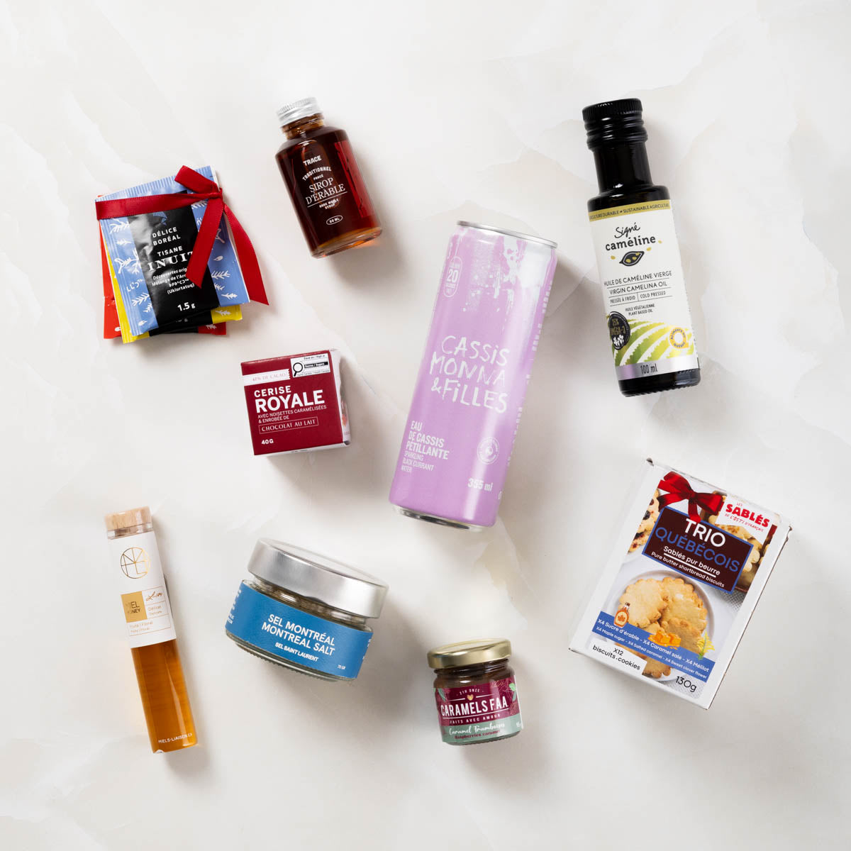 Coffret Découverte du Québec, les produits inclus dans le coffret