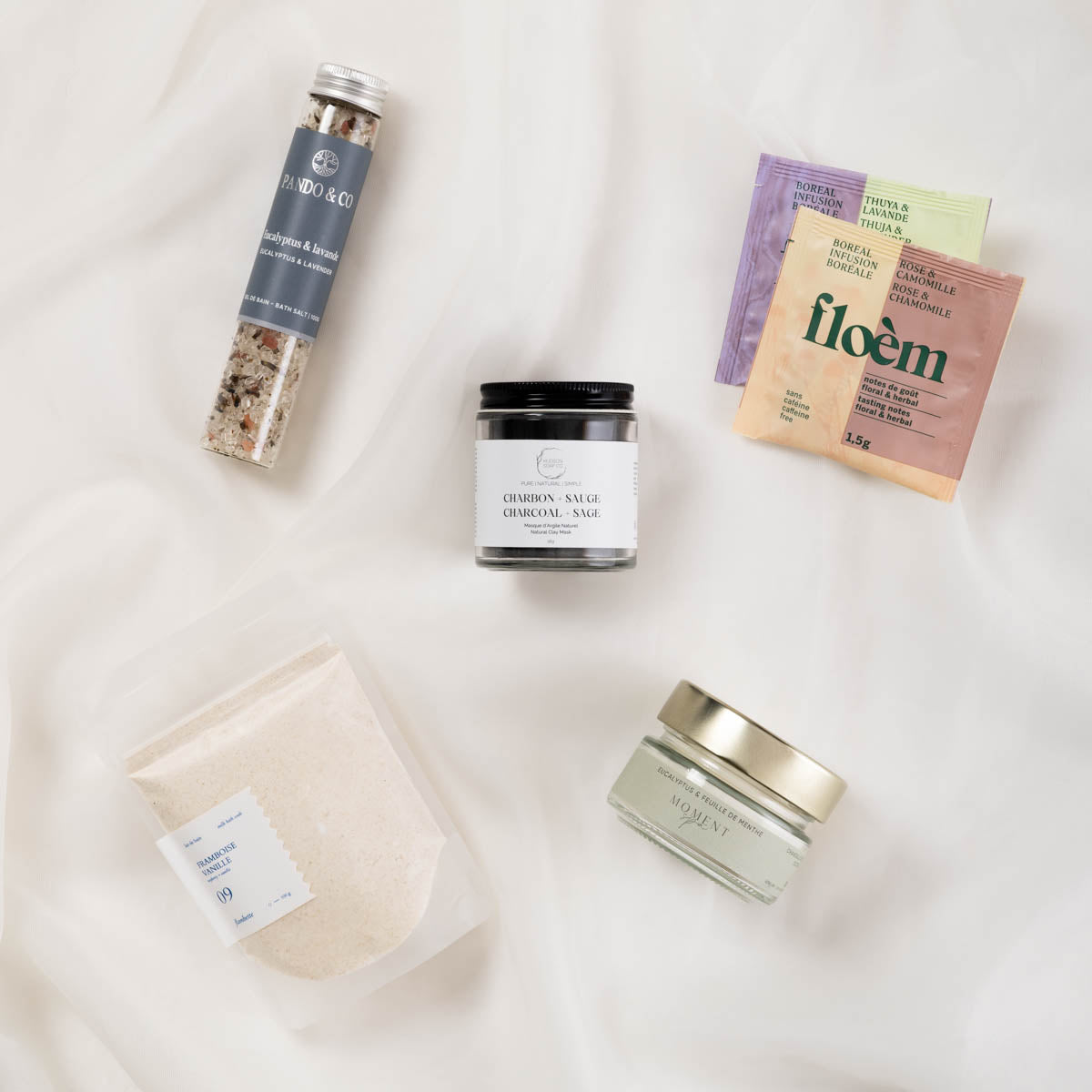 Coffret Spa maison, les produits inclus dans le coffret