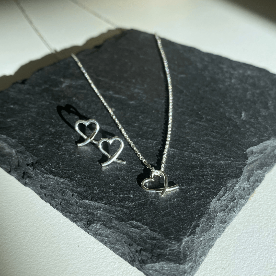 Collier Cœur Croisé - Argent Sterling