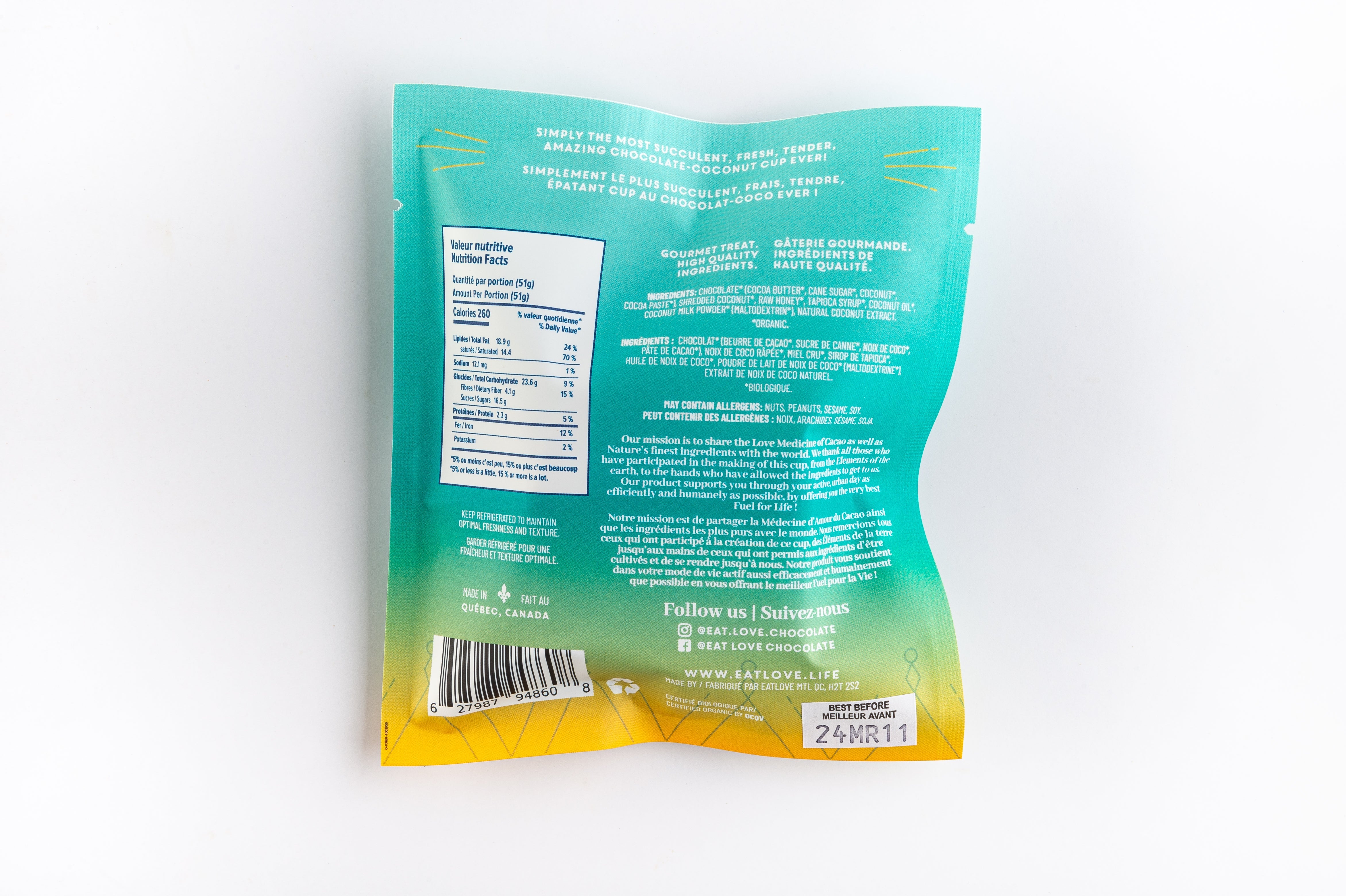 Cup à la noix de coco