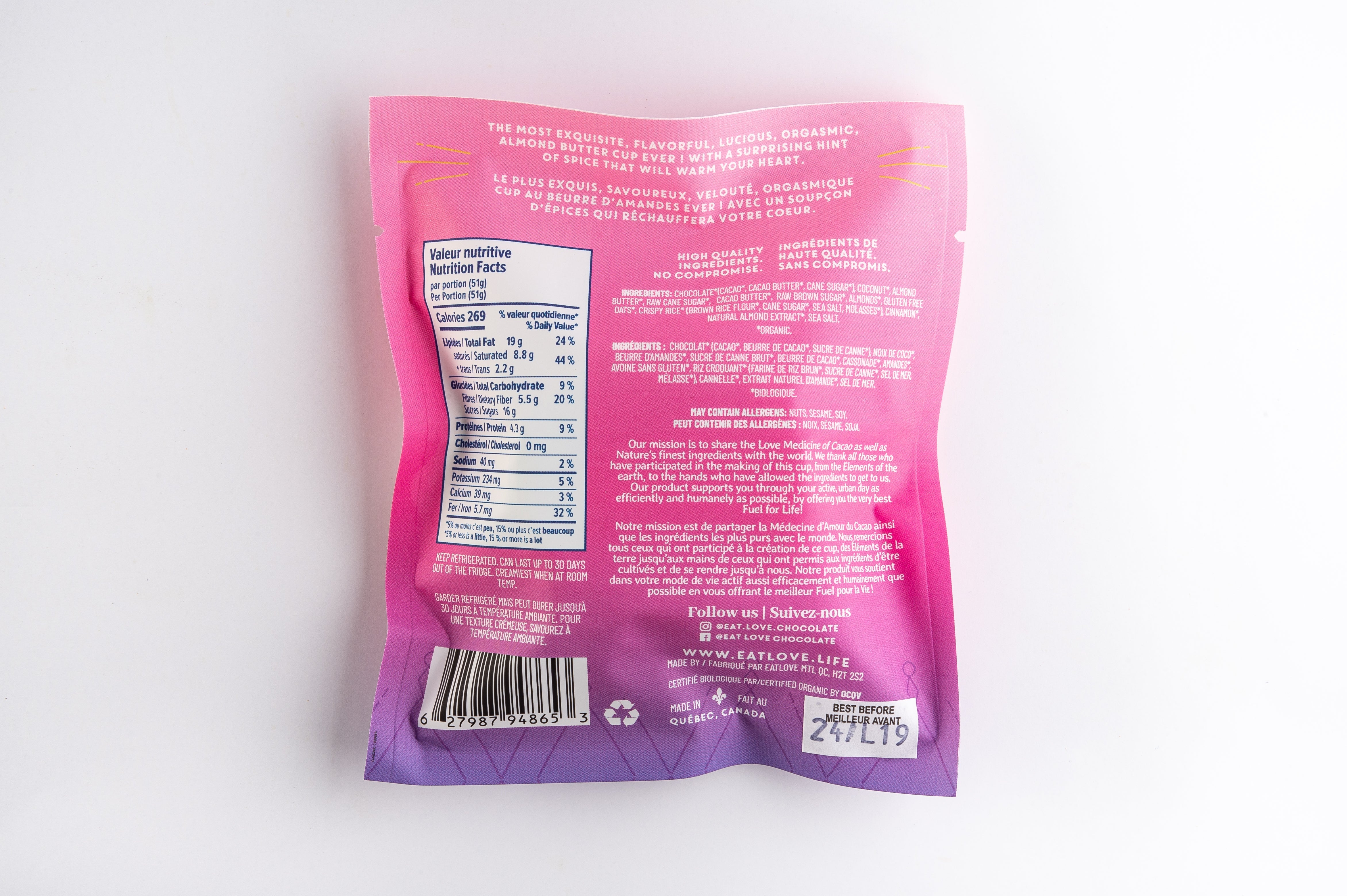 Cup au beurre d'amande