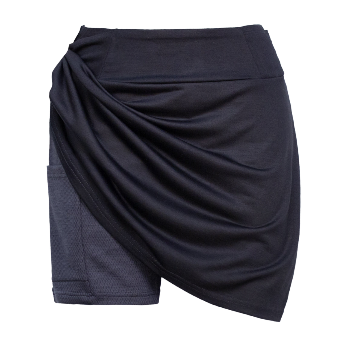 Jupe Short Mérinos Noir - Cargo - BONNETIER