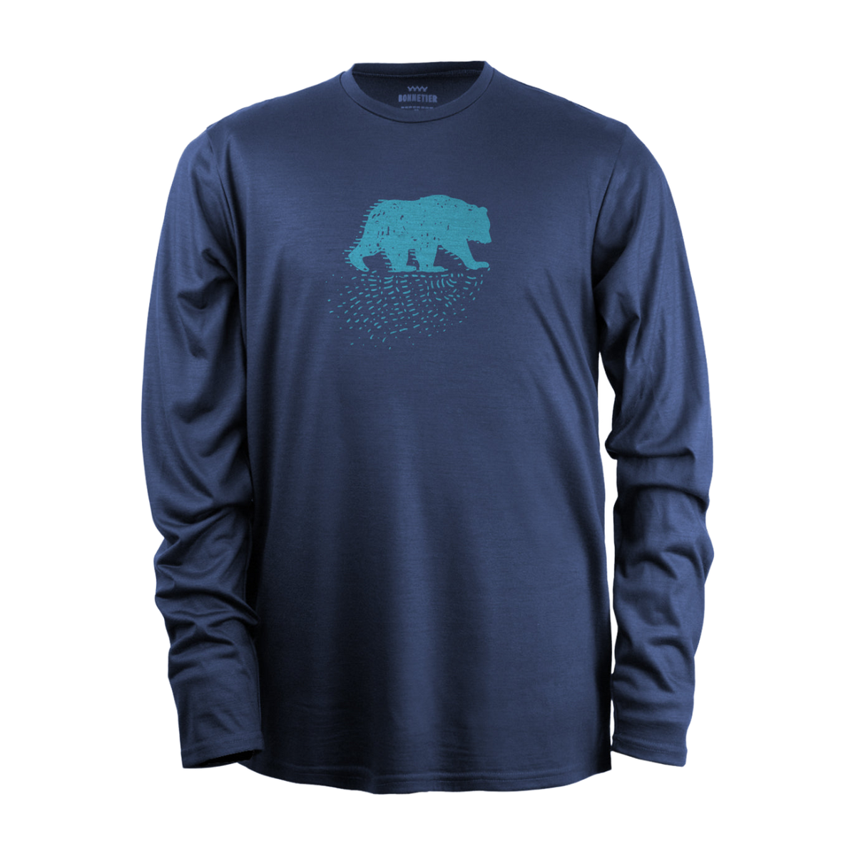 Manches Longues Mérinos Homme Techcrew Marine - Ours - BONNETIER