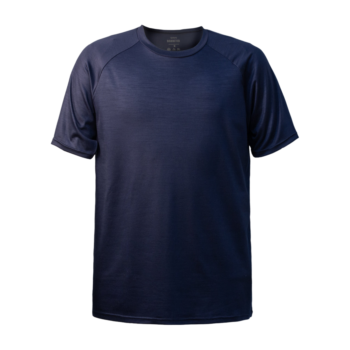 T-Shirt Raglan Mérino Stretchwool™ Homme Marine - BONNETIER