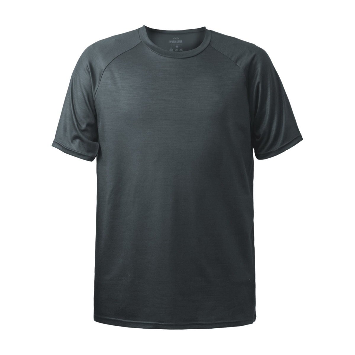 T-Shirt Raglan Mérino Stretchwool™ Homme Graphite - BONNETIER