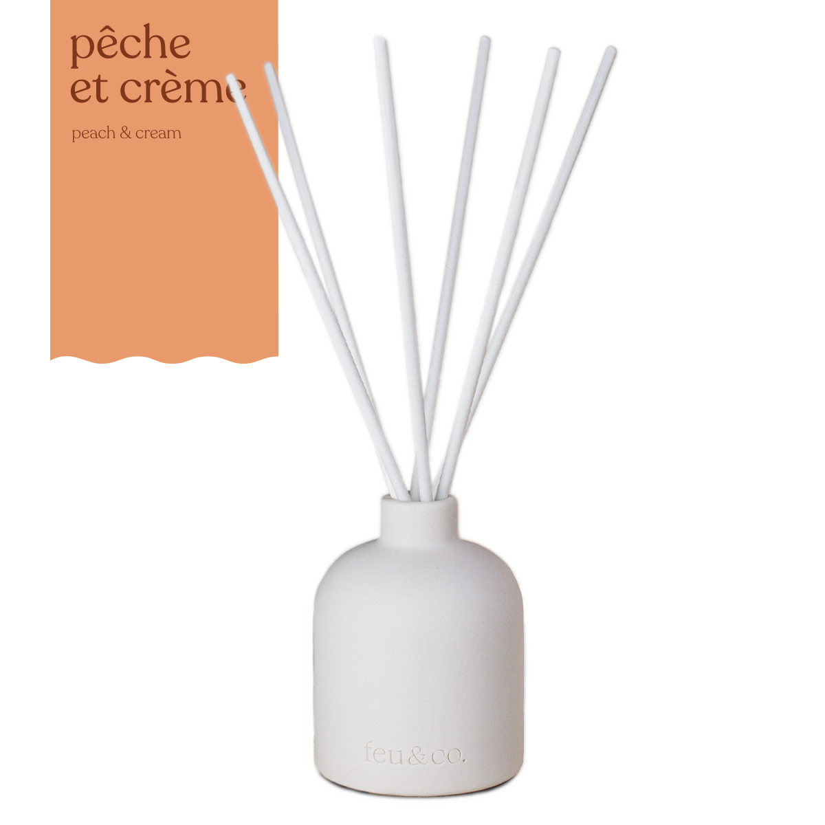 Diffuseur à roseaux - Pêche et crème