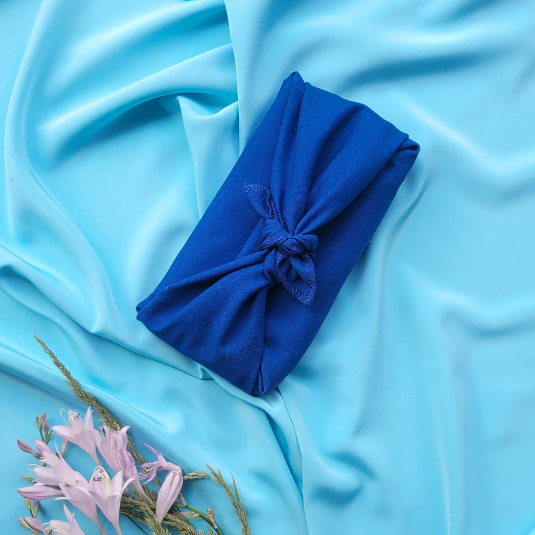 Emballage réutilisable Furoshiki - Bleu