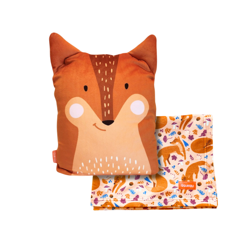 Ensemble Peluche Couverture 3 en 1 - Renard