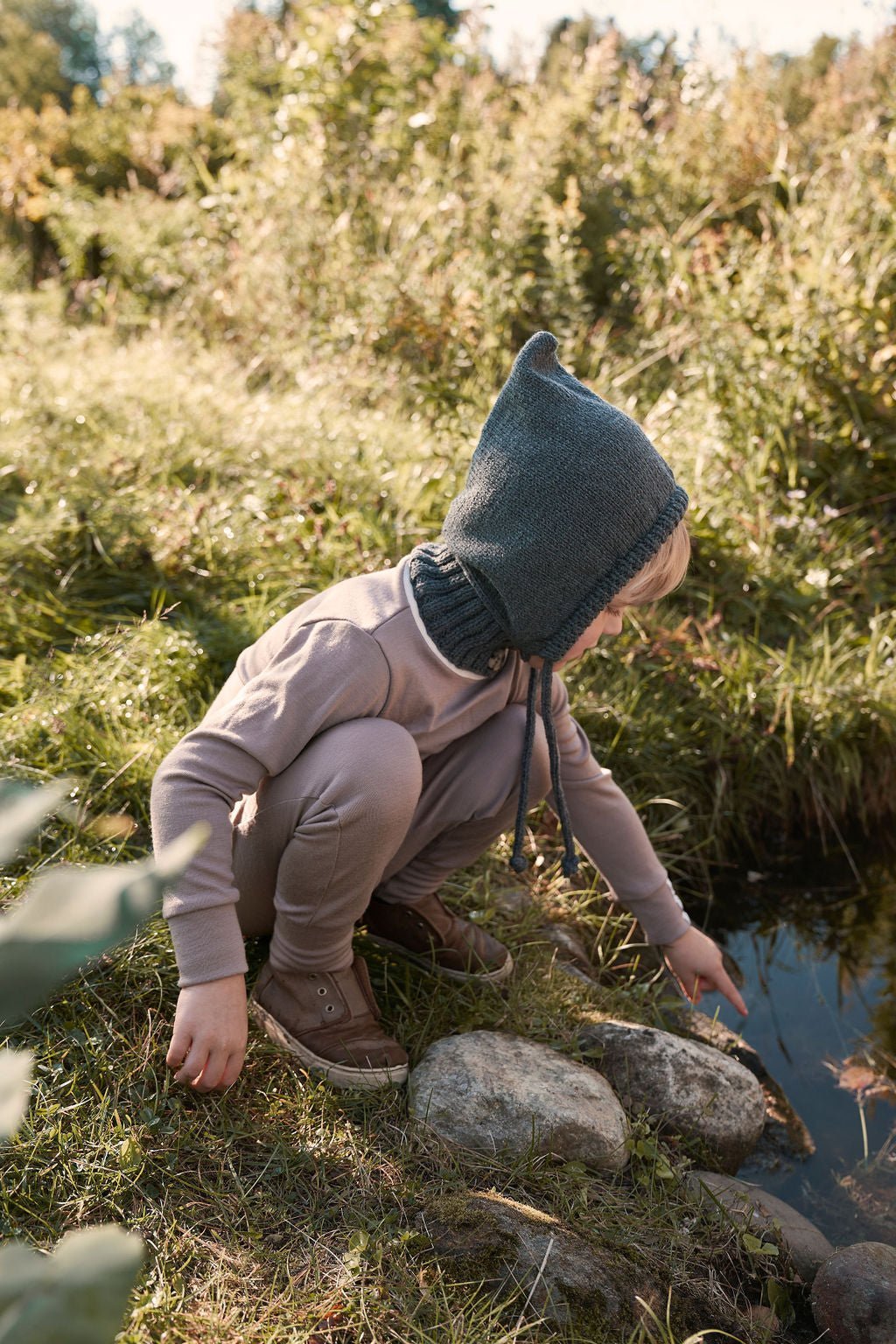Ensemble thermique évolutif en laine de mérinos - 3-12 m - Brun taupe