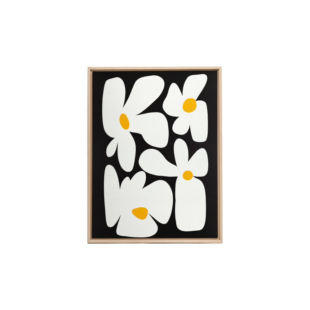 Fleurs larges - Noir